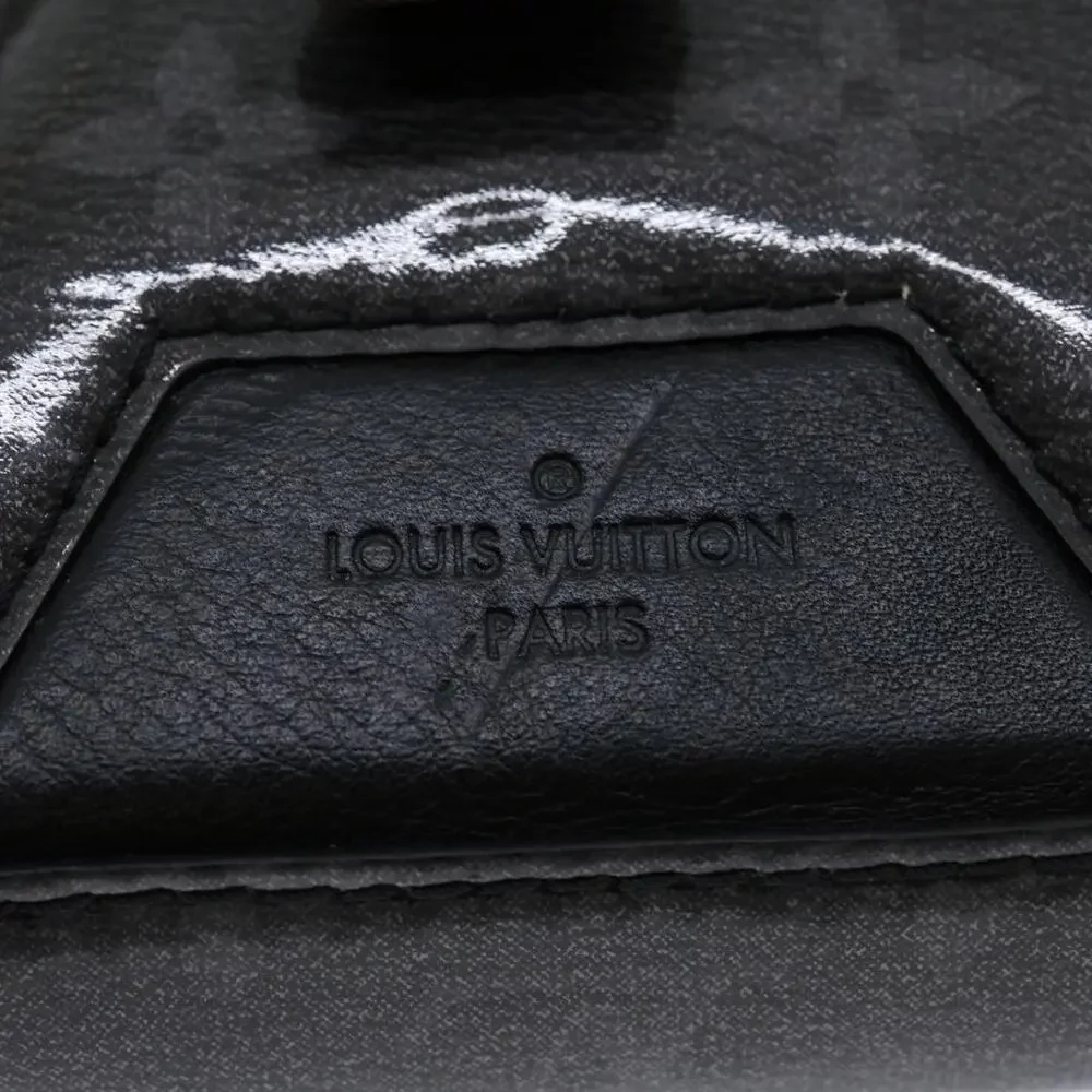 Louis Vuitton Monogram Eclipse Glaze Messenger PM Shoulder Bag Gray
